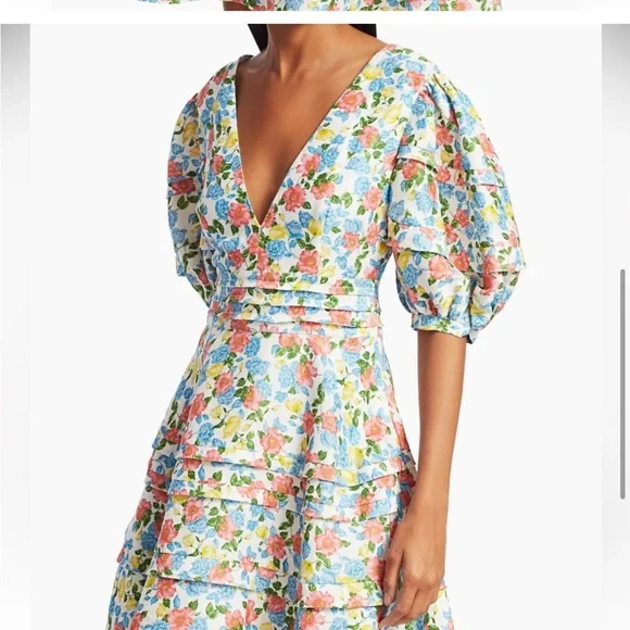 NEW WITH TAGS AMUR Avian Floral Mini Dress Size 12 - Picture 5 of 7